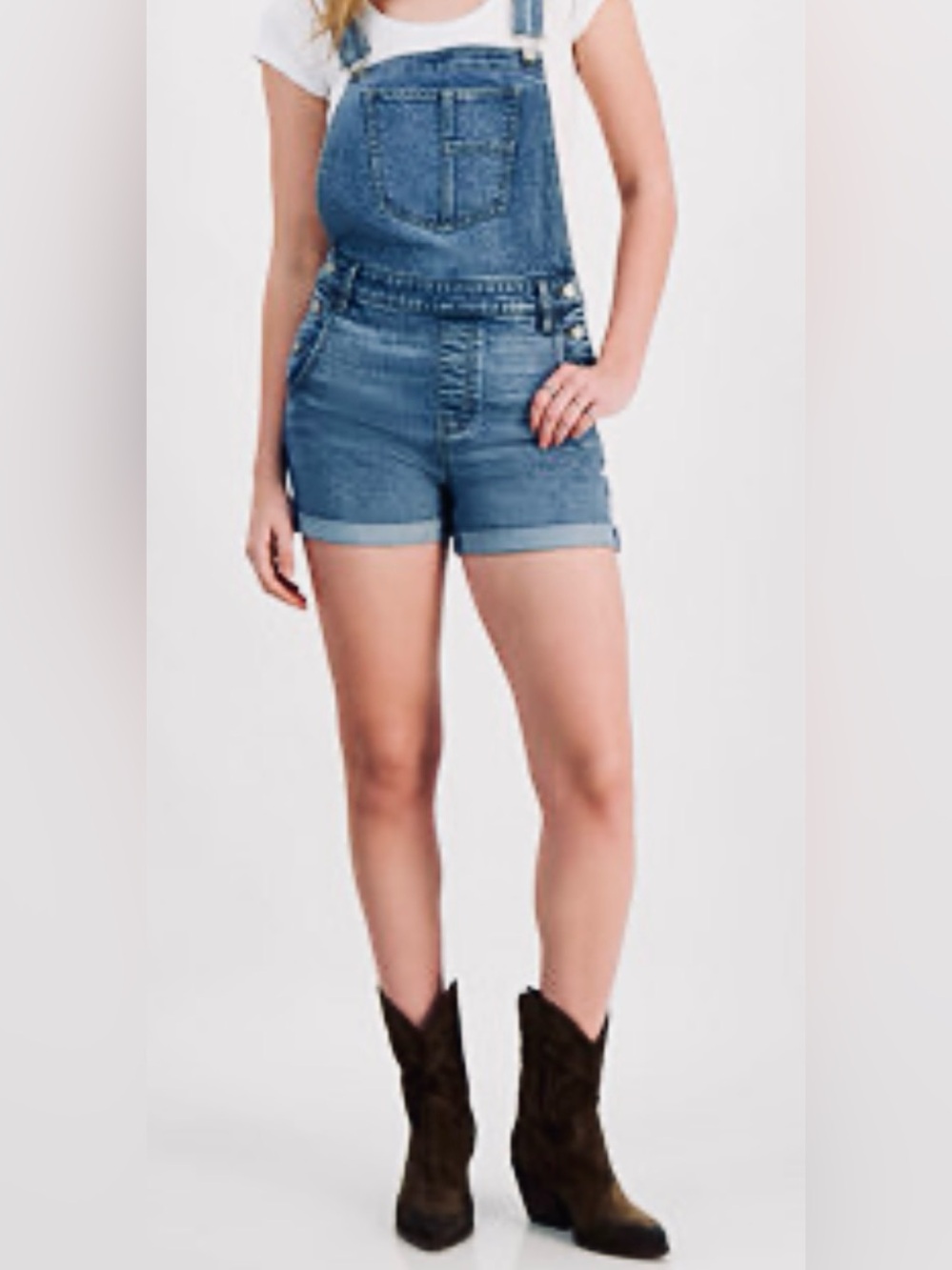 Wallflower Light Blue Denim Shortalls
